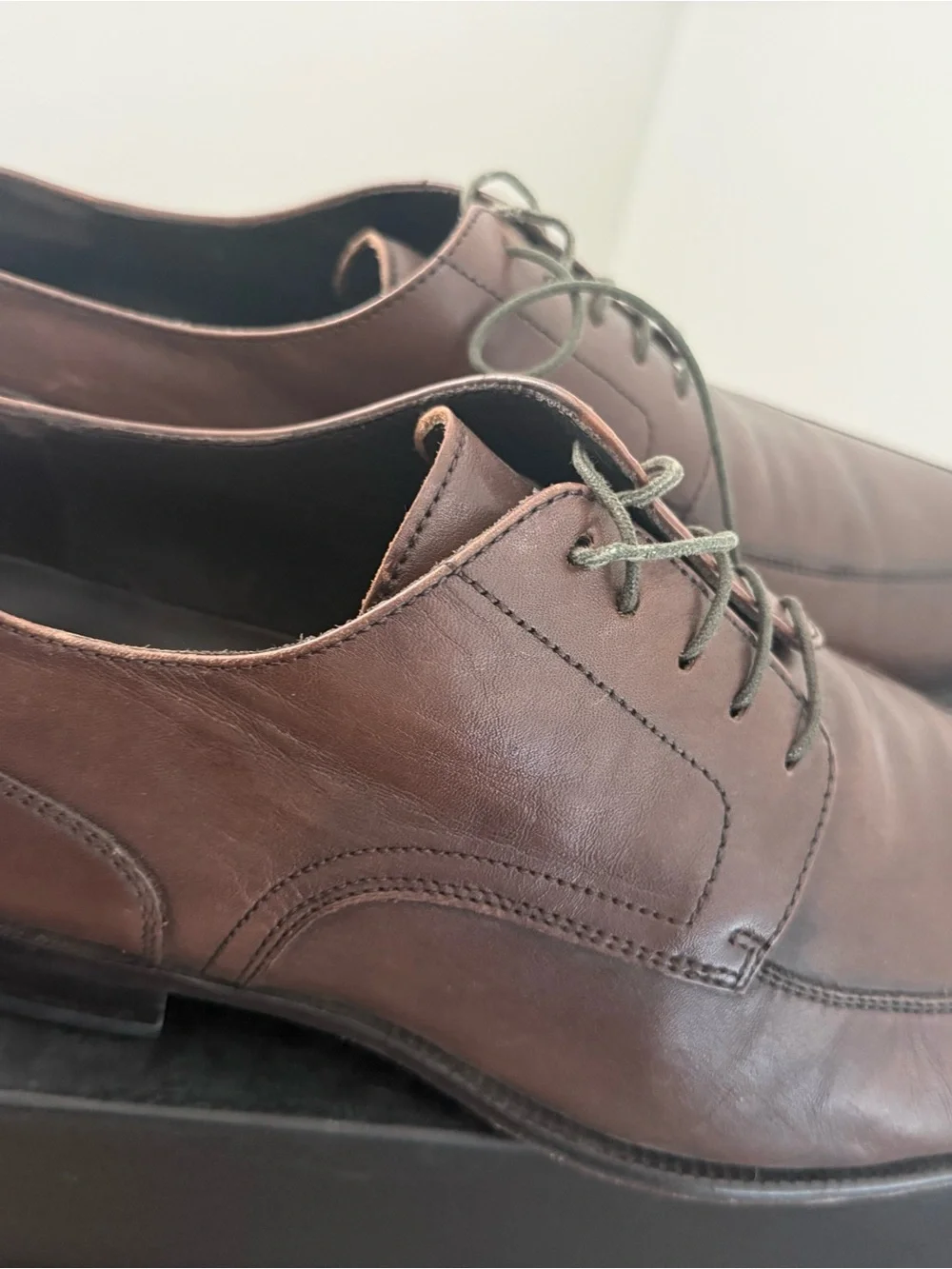 Boss HUGO BOSS Brown Moc Toe Oxford Dress Mens Shoes 11.5